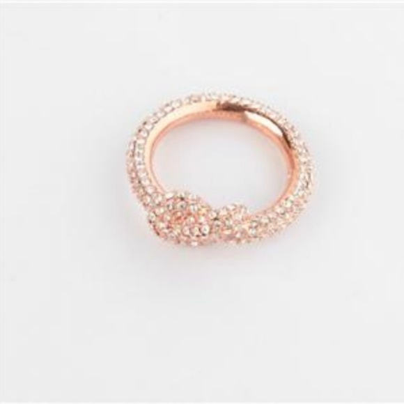 Michael Kors Brilliance Crystal Rose Knot Ring 7 - Picture 2 of 5
